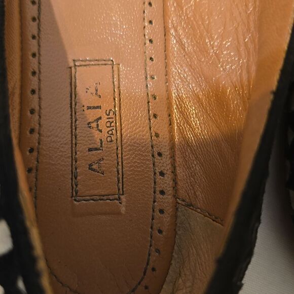 Alaia Black and White Ballet Flats - Size 37/US 7 - Picture 4 of 8